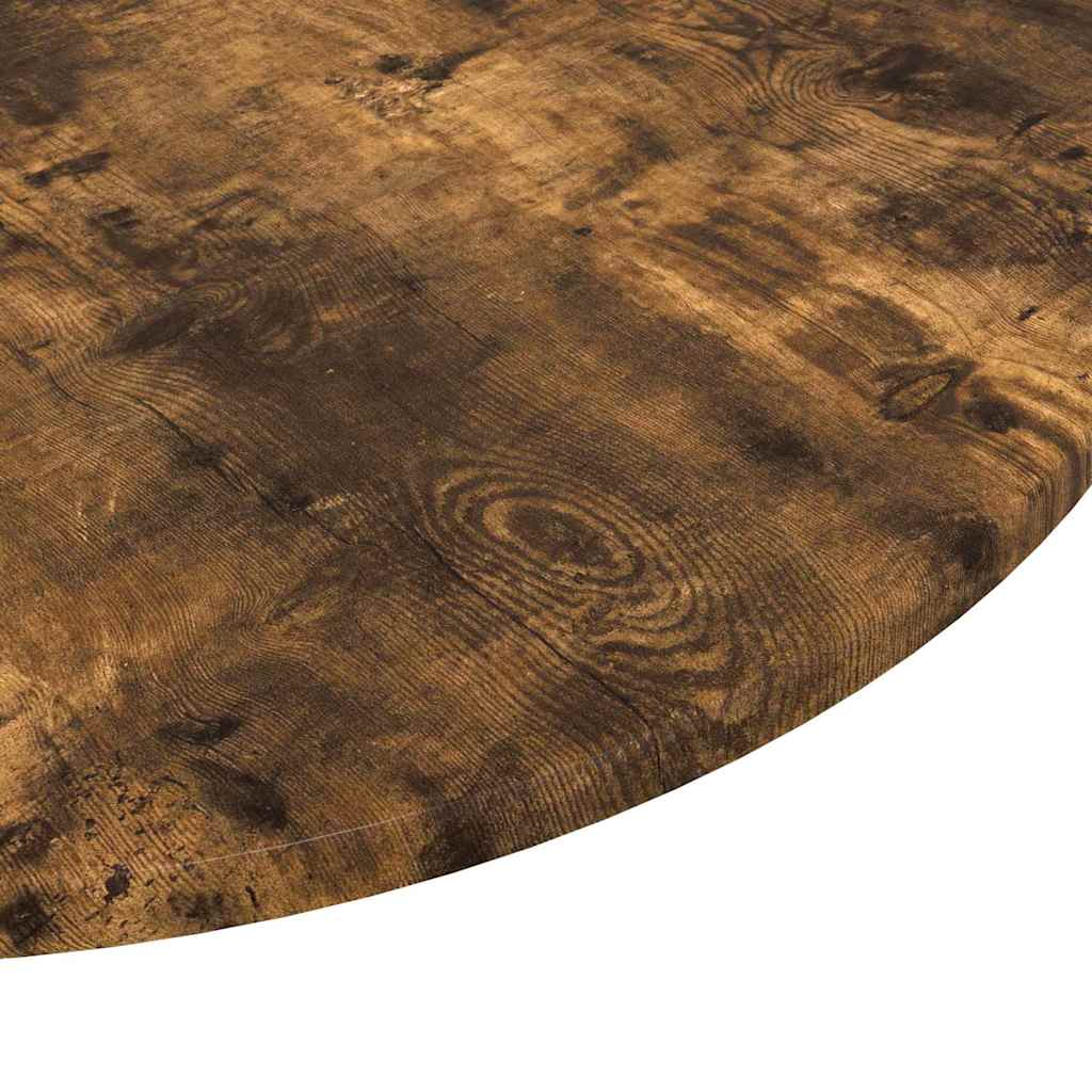 Table Top Ø 80 x 1.5 cm Round Engineered Wood Smoked Oak