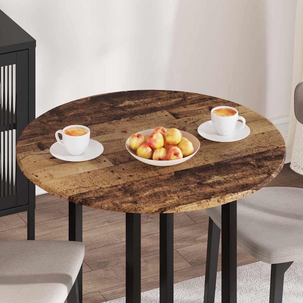 Table Top Old wood Ø 80 x 1.5 cm Engineered Wood