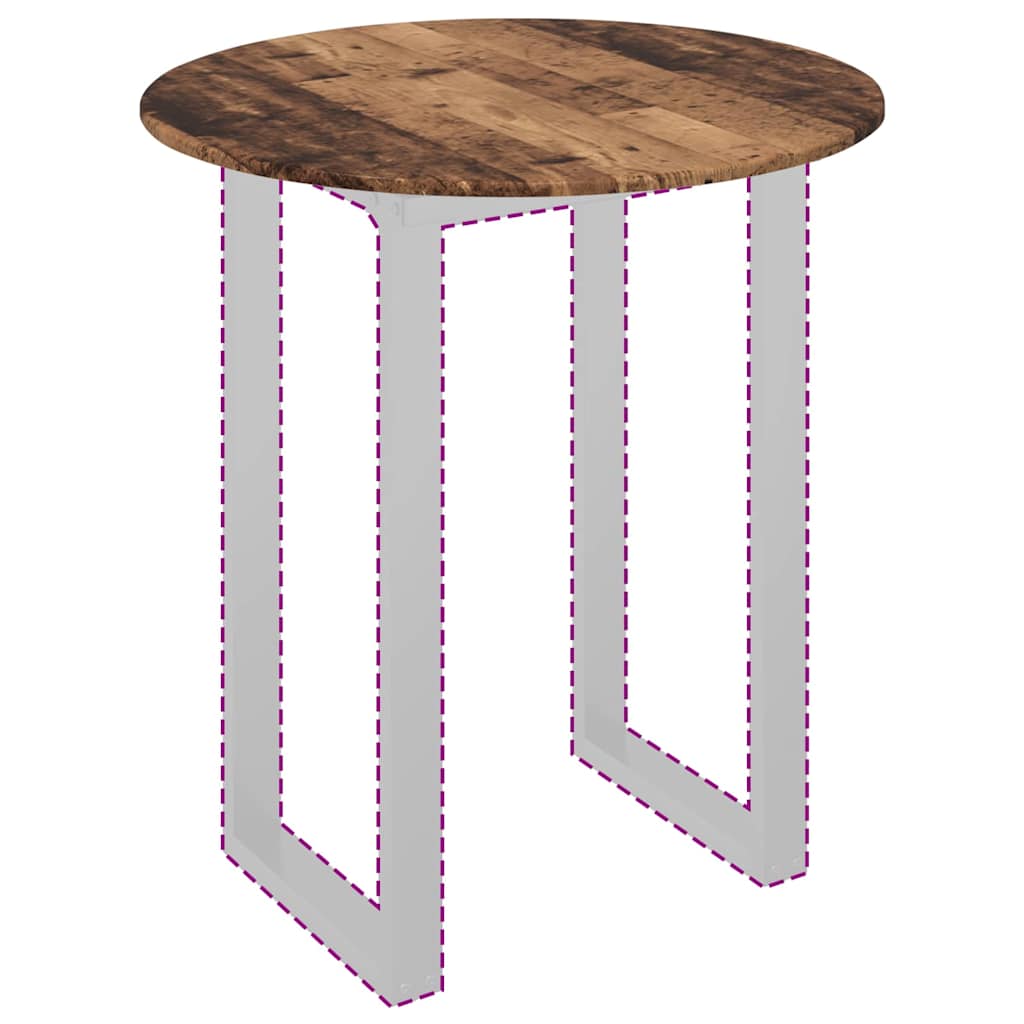 Table Top Old wood Ø 80 x 1.5 cm Engineered Wood
