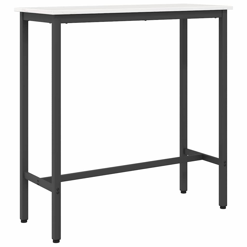 Table White 100 x 40 x 101 cm Engineered Wood and Steel