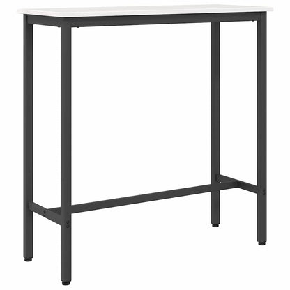 Table White 100 x 40 x 101 cm Engineered Wood and Steel
