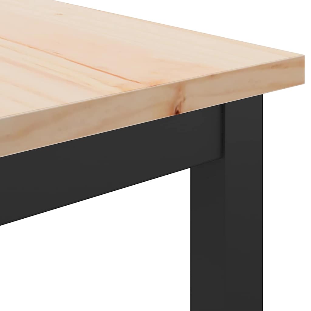 Table Natural 100 x 50 x 77 cm Engineered Wood and Steel