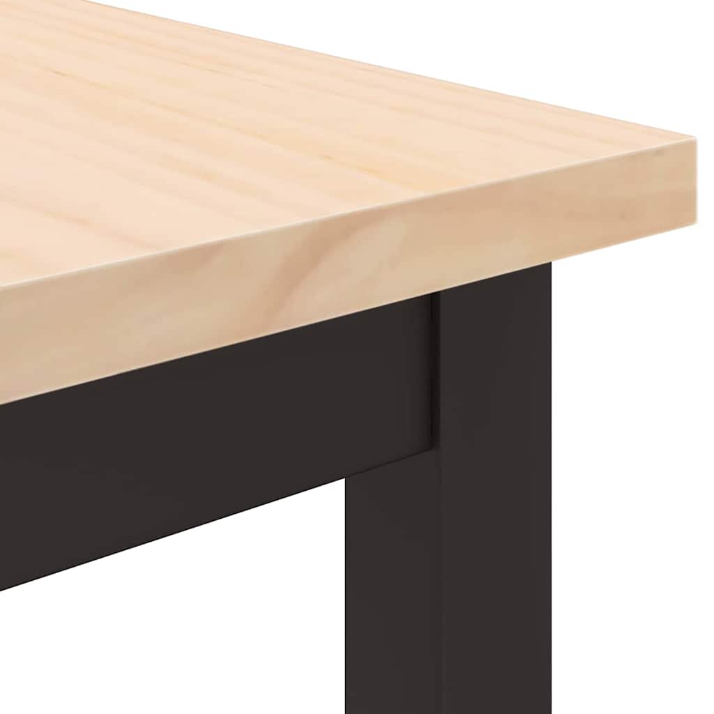 Table Natural 100 x 50 x 77 cm Engineered Wood and Steel