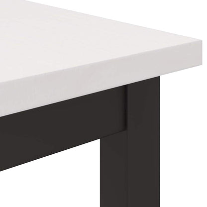Table White 100 x 50 x 77 cm Engineered Wood and Steel