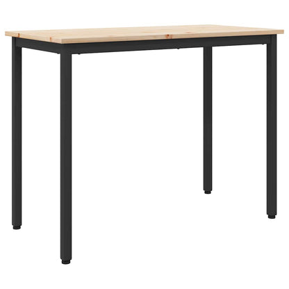 Table Natural 100 x 50 x 77 cm Engineered Wood and Steel