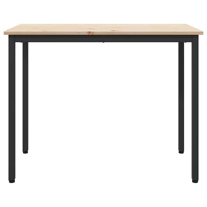 Table Natural 100 x 50 x 77 cm Engineered Wood and Steel