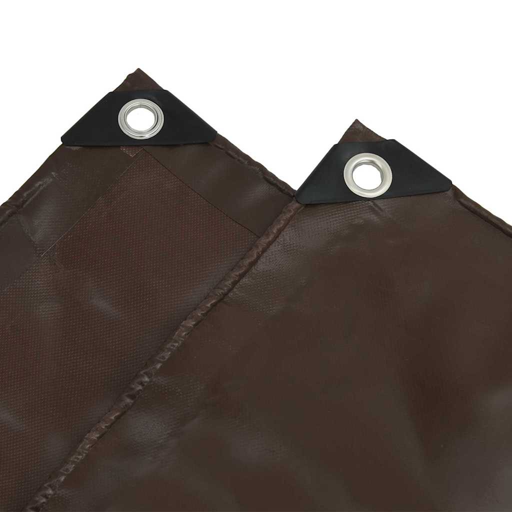 Tarpaulin 650g / m² Brown 1.5 x 20 m Canvas with PVC Coating