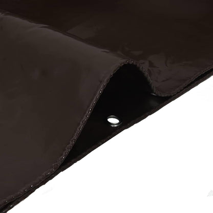 Tarpaulin 650g / m² Brown 1.5 x 20 m Canvas with PVC Coating