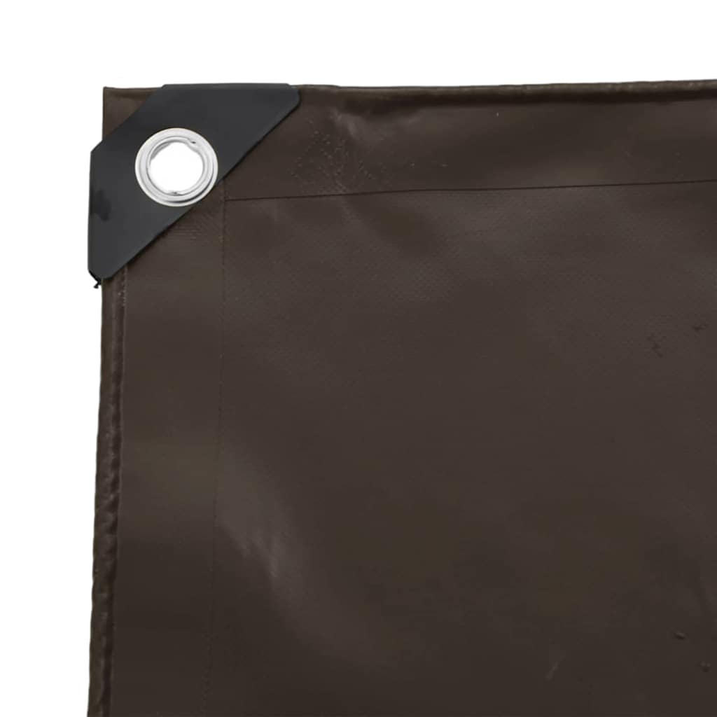 Tarpaulin 650g / m² Brown 1.5 x 20 m Canvas with PVC Coating