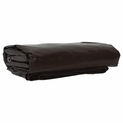 Tarpaulin 650g / m² Brown 2.5 x 4.5 m Canvas with PVC Coating