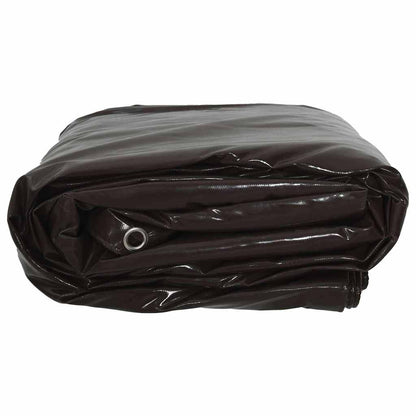 Tarpaulin 650g / m² Brown 2.5 x 4.5 m Canvas with PVC Coating