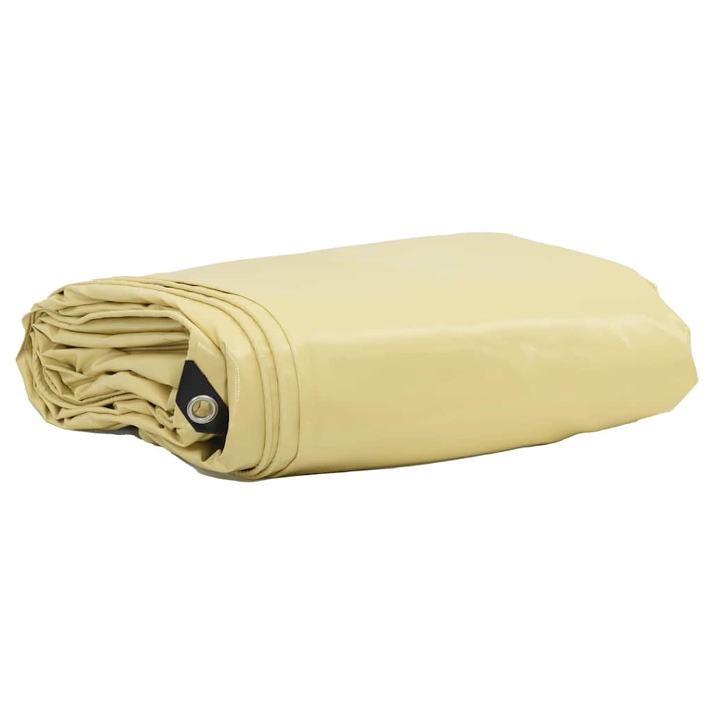 Tarpaulin 650g / m² Beige 1.5 x 6 m Canvas with PVC Coating
