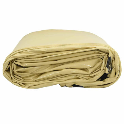 Tarpaulin 650g / m² Beige 1.5 x 20 m Canvas with PVC Coating