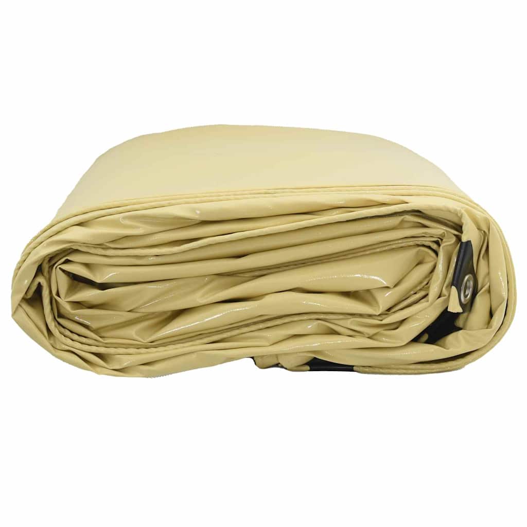 Tarpaulin 650g / m² Beige 1.5 x 2 m Canvas with PVC Coating