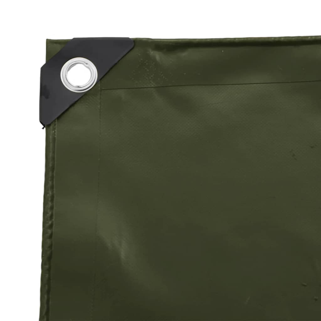 Tarpaulin 650g / m² Olive Green 3 x 5 m Canvas with PVC Coating