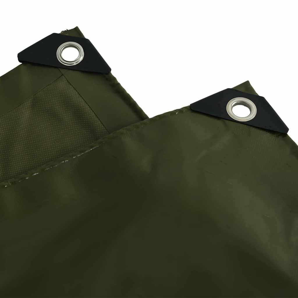 Tarpaulin 650g / m² Olive Green 4 x 4 m Canvas with PVC Coating