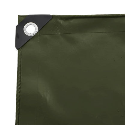 Tarpaulin 650g / m² Olive Green 4 x 4 m Canvas with PVC Coating
