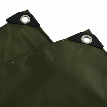 Tarpaulin 650g / m² Olive Green 5 x 7 m Canvas with PVC Coating