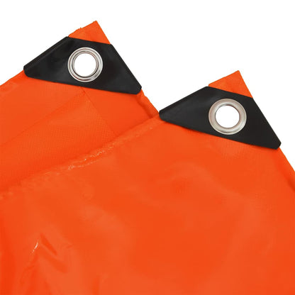 Tarpaulin 650g / m² Orange 1.5 x 6 m Canvas with PVC Coating