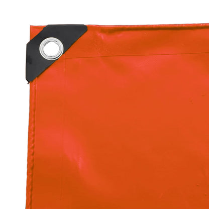 Tarpaulin 650g / m² Orange 1.5 x 10 m Canvas with PVC Coating