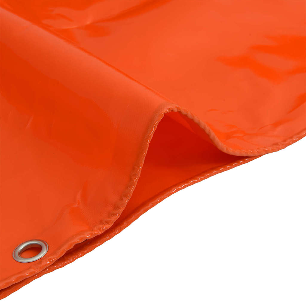 Tarpaulin 650g / m² Orange 3.5 x 5 m Canvas with PVC Coating