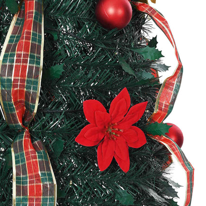 Artificial Christmas Tree with 200 LEDs Green 210 cm PVC