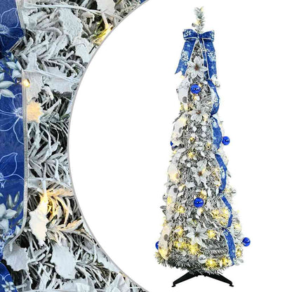 Artificial Christmas Tree with 100 LEDs Green 150 cm PVC