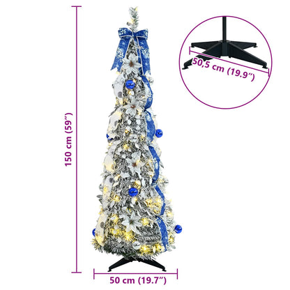 Artificial Christmas Tree White 150 cm PVC