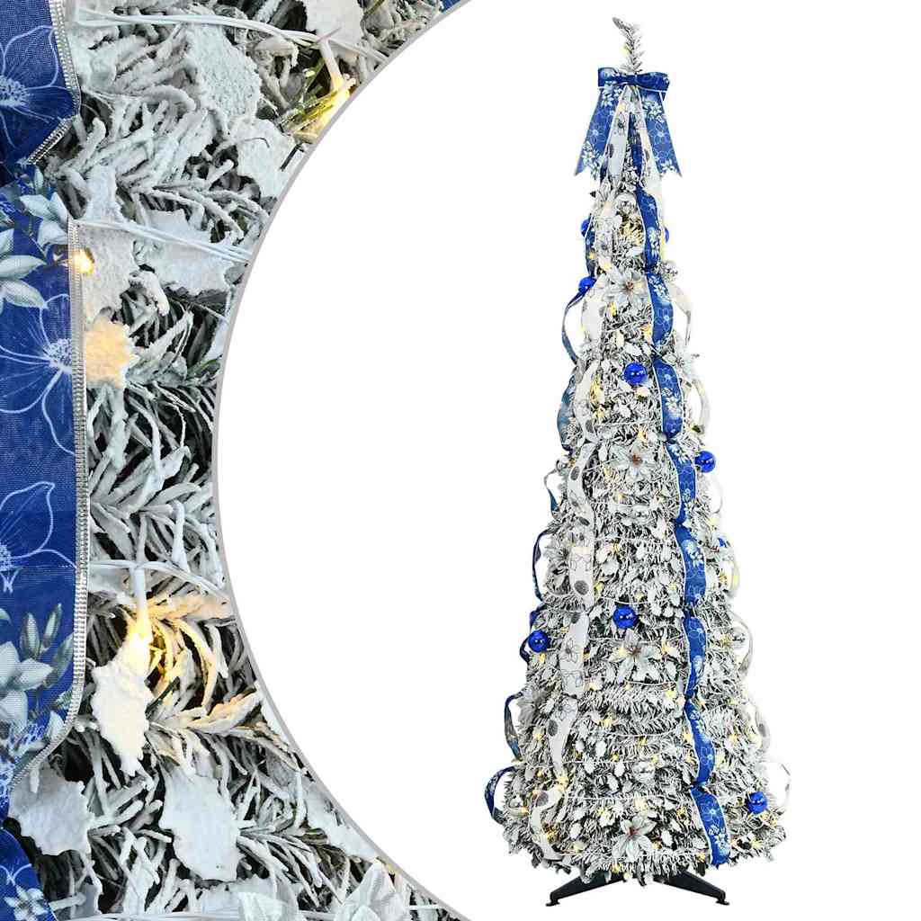 Artificial Christmas Tree with 200 LEDs Green 210 cm PVC