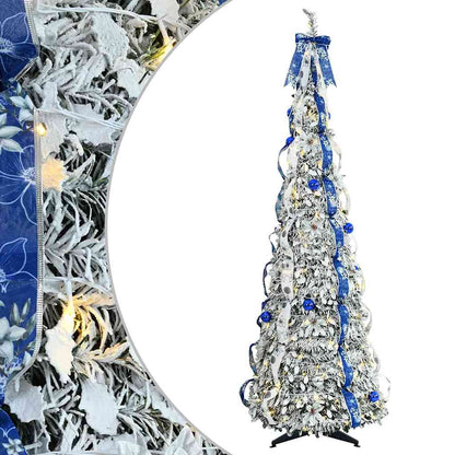 Artificial Christmas Tree with 200 LEDs Green 210 cm PVC