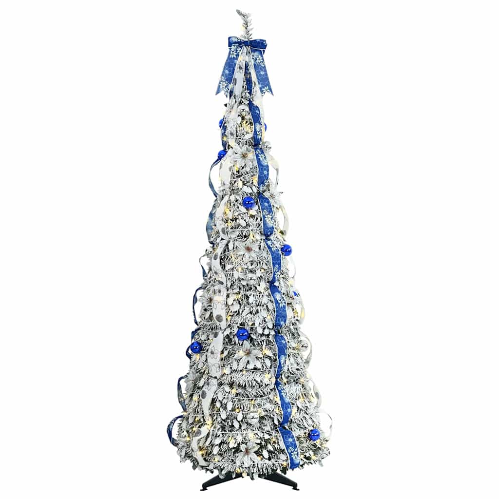 Artificial Christmas Tree with 200 LEDs Green 210 cm PVC