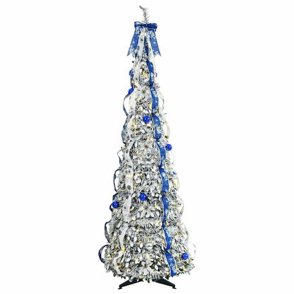 Artificial Christmas Tree with 200 LEDs Green 210 cm PVC