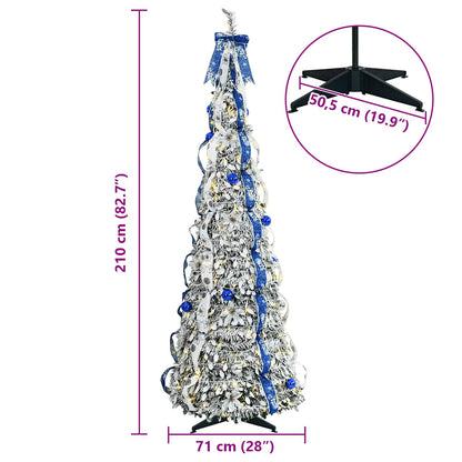 Artificial Christmas Tree White 210 cm PVC