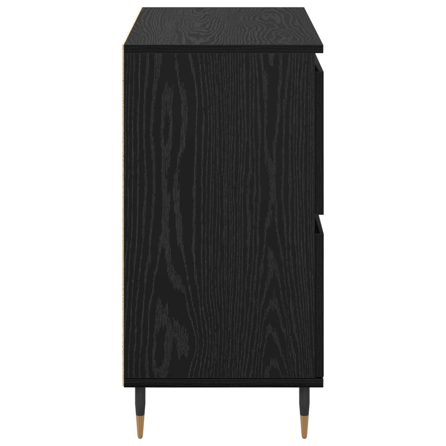 Storage Cabinet 3 pcs Black Oak 60 x 35 x 70 cm