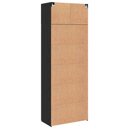 Storage Cabinet 3 pcs Black Oak