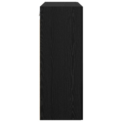 Wall-Mounted Cabinet 2 pcs Black Oak 69.5 x 34 x 90 cm