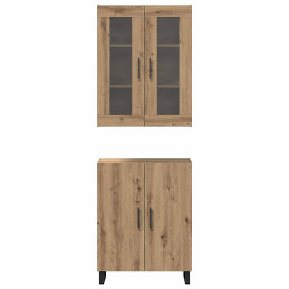 Highboard 2 pcs Artisan oak 69.5 x 34 x 180 cm Engineered wood