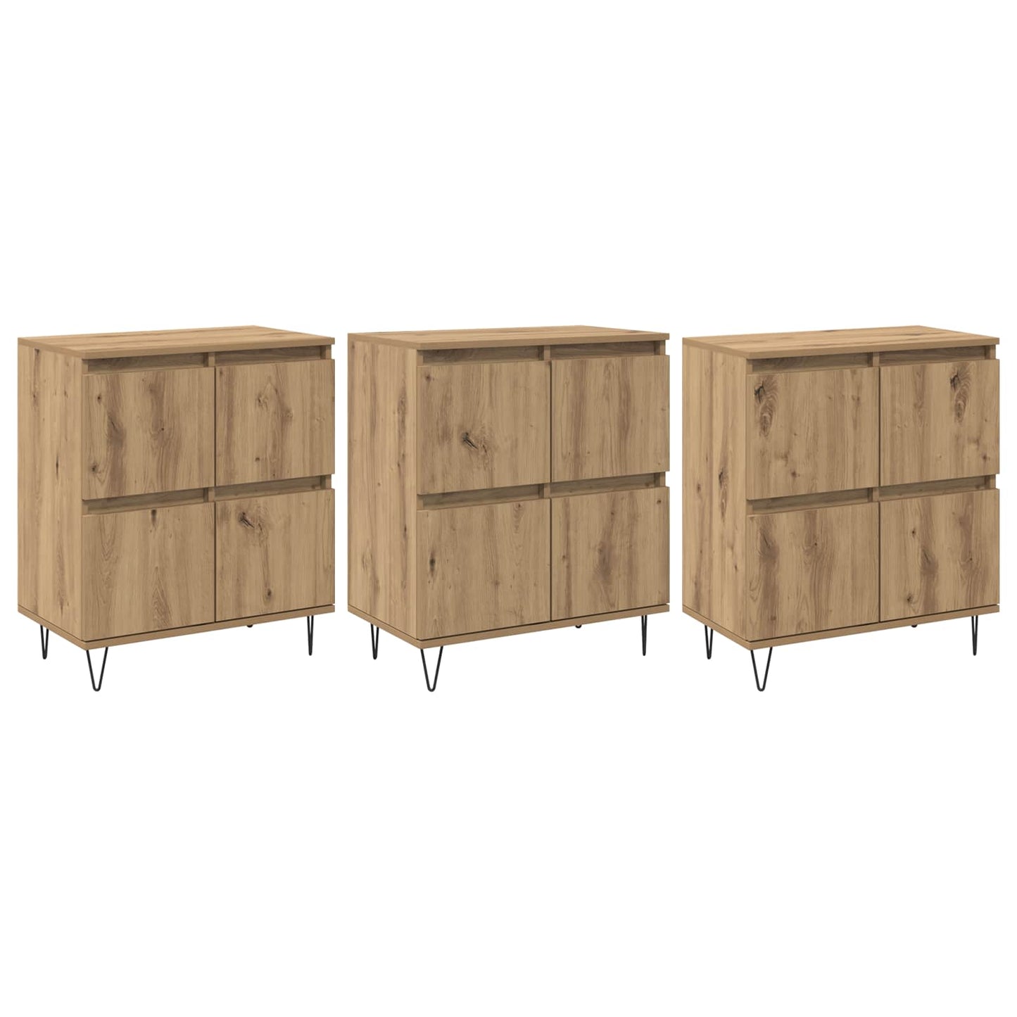 Sideboards 3 pcs Artisan Oak