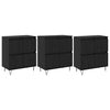 Sideboards 3 pcs Black oak 180 x 35 x 70 cm Engineered wood