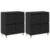 Sideboards 2 pcs Black oak 120 x 35 x 70 cm Engineered wood