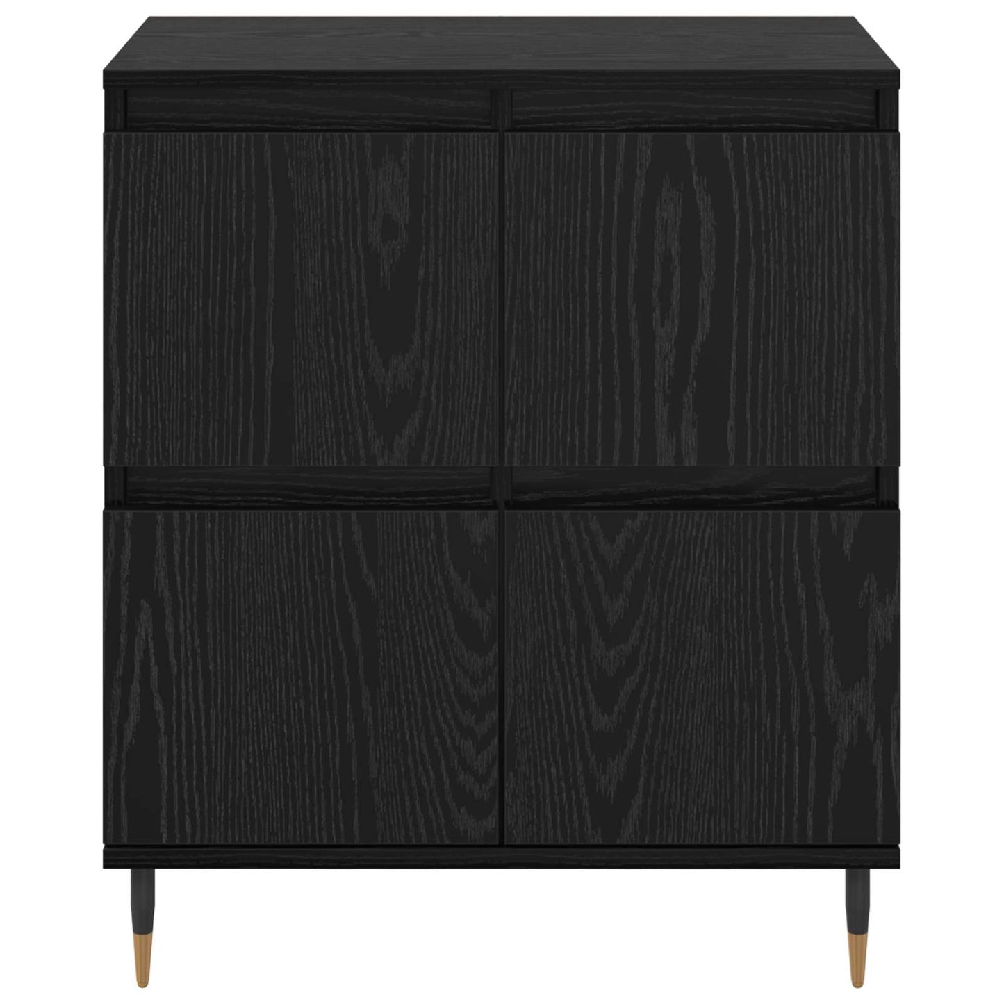 Storage Cabinet 2 pcs Black Oak 60 x 35 x 70 cm
