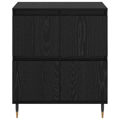 Storage Cabinet 2 pcs Black Oak 60 x 35 x 70 cm