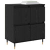 Sideboards 2 pcs Black oak 120 x 35 x 70 cm Engineered wood