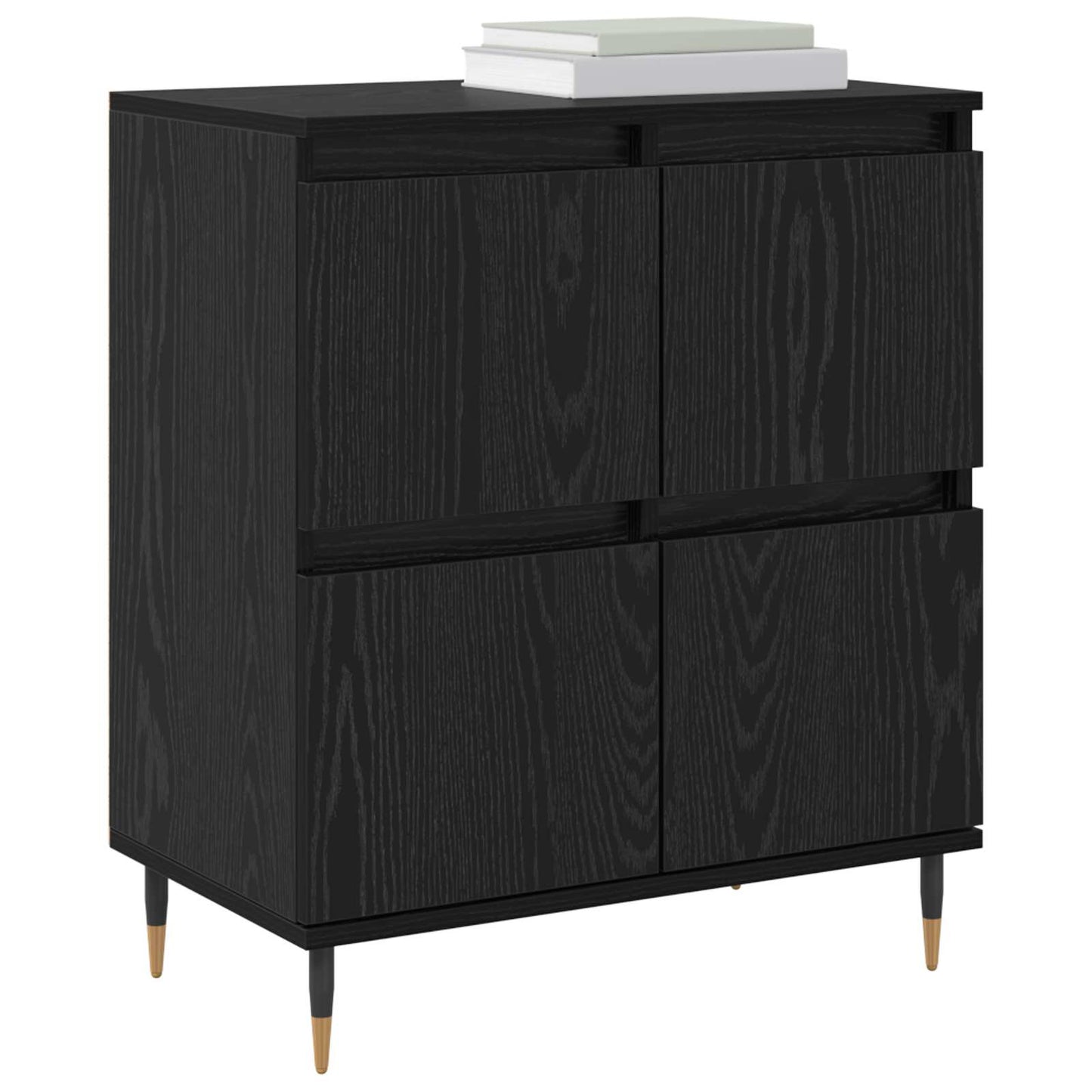 Storage Cabinet 2 pcs Black Oak 60 x 35 x 70 cm