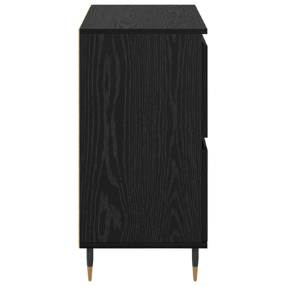 Storage Cabinet 2 pcs Black Oak 60 x 35 x 70 cm