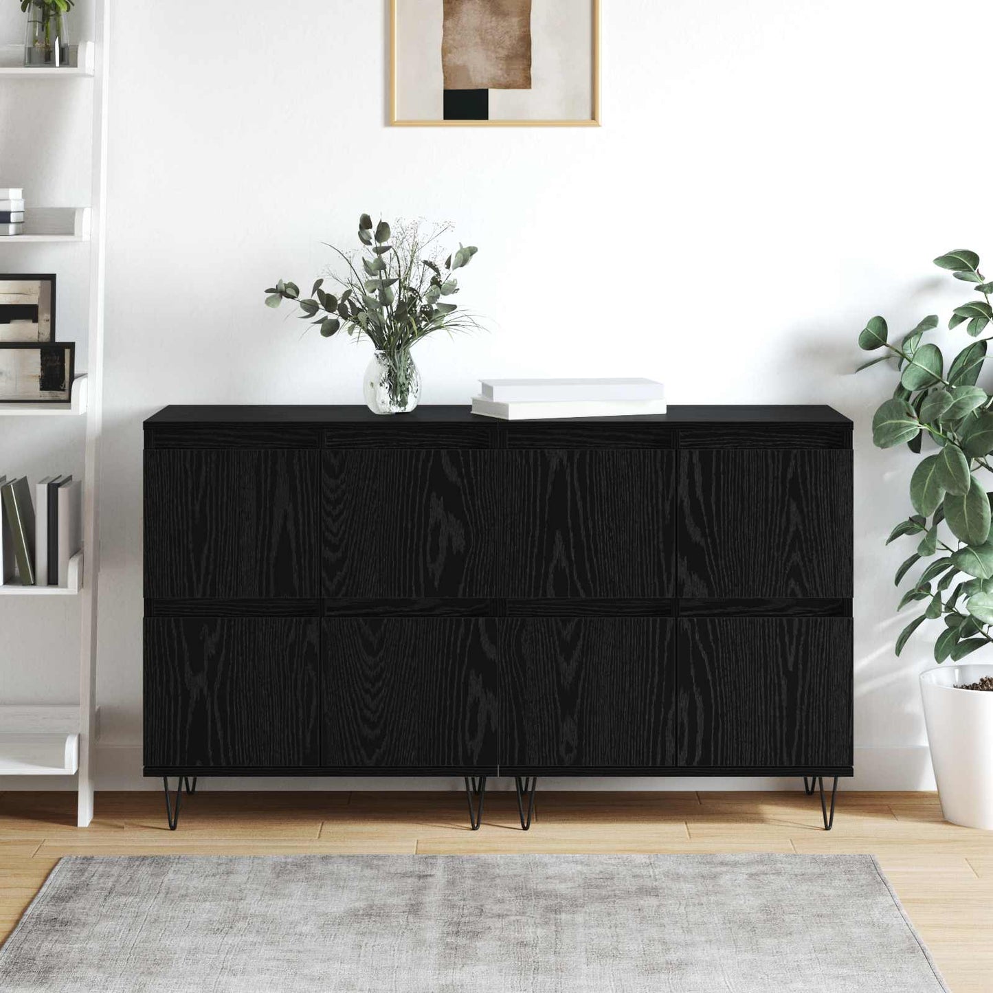 Sideboards 2 pcs Black oak