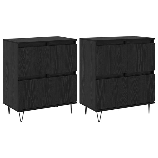 Sideboards 2 pcs Black oak