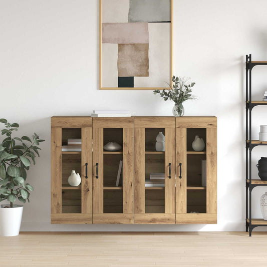 Wall Mounted Cabinets 2 pcs Artisan oak 69.5 x 34 x 90 cm