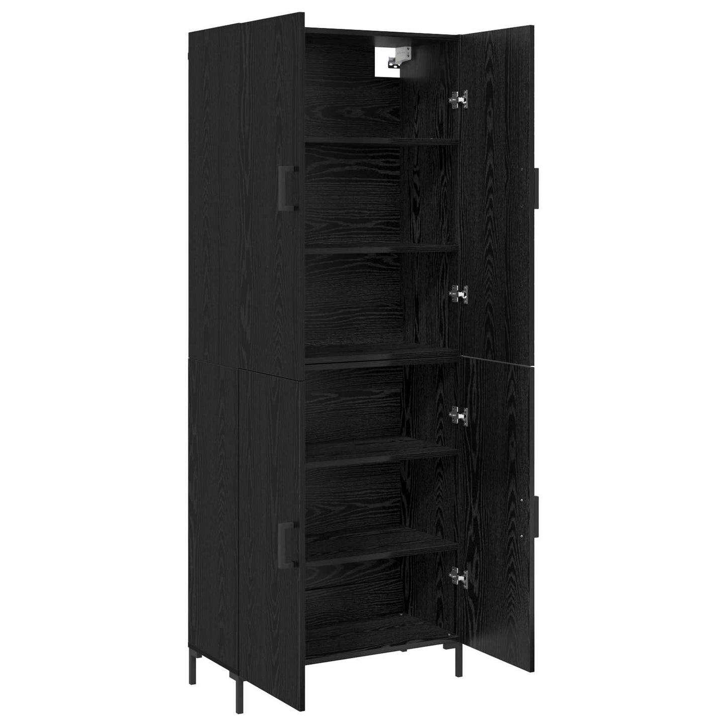 Highboard Black oak 69.5 x 34 x 180 cm Engineered Wood