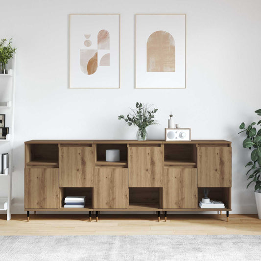 Sideboards 3 pcs Artisan Oak